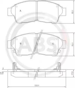 Тормозные колодки A.B.S. 36777