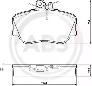 36838 A.B.S. Колодки тормозные дисковые