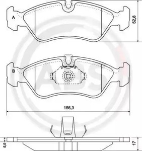 Тормозные колодки A.B.S. 36896