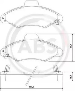 Тормозные колодки A.B.S. 37127