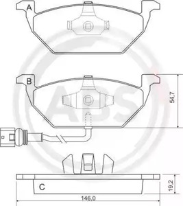 37155 A.B.S. Тормозные колодки