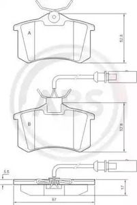 37214 A.B.S. Колодки тормозные