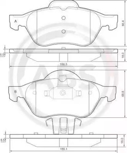Комплект тормозных колодок дискового тормоза A.B.S. 37217