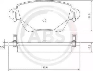 Тормозные колодки A.B.S. 37254