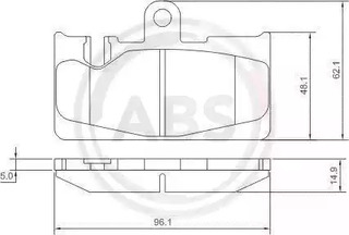 Колодки тормозные A.B.S. 37264