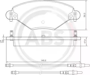 Тормозные колодки A.B.S. 37277