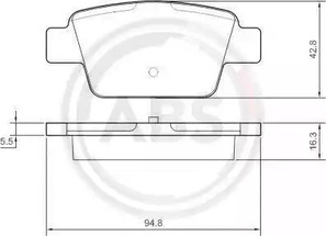 Тормозные колодки A.B.S. 37291