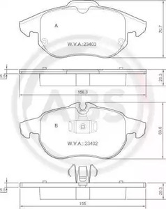 Колодки тормозные A.B.S. 37300