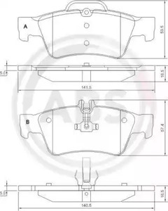 Тормозные колодки A.B.S. 37319