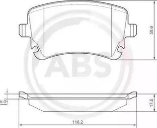 Тормозные колодки A.B.S. 37366