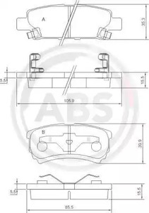 Тормозные колодки A.B.S. 37384