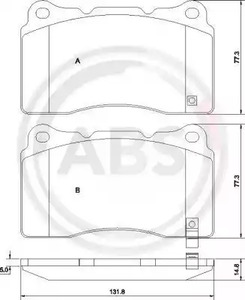 Тормозные колодки A.B.S. 37447