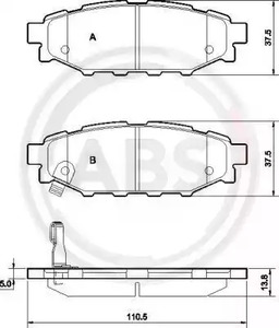 37499 A.B.S. Тормозные колодки