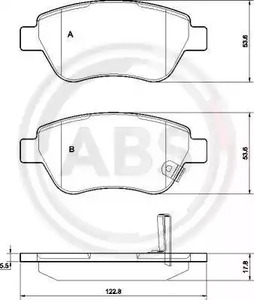 37563 A.B.S. Колодки тормозные дисковые