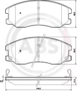 Тормозные колодки A.B.S. 37582