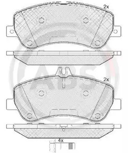 Тормозные колодки A.B.S. 37748