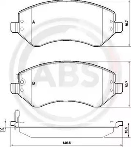 38856 A.B.S. Тормозные колодки