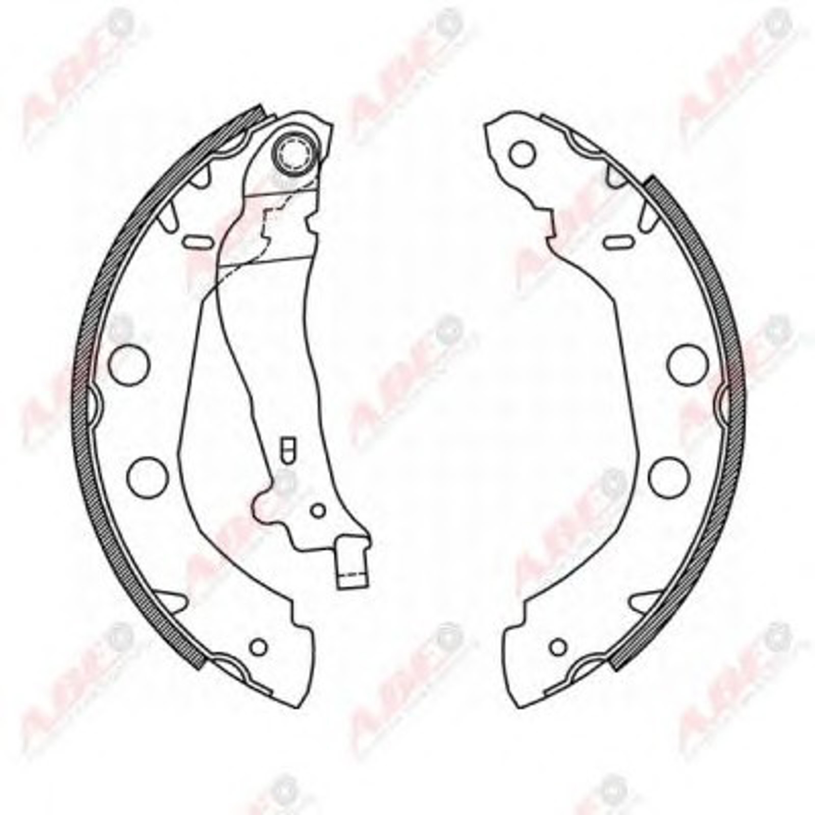 Комплект тормозных колодок ABE C01002ABE