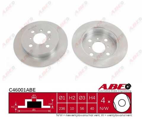 Тормозные диски ABE C46001ABE