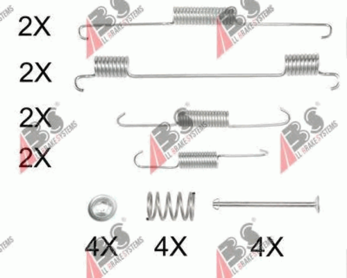 РЕМКОМПЛЕКТ ТОРМОЗНЫХ КОЛОДОК A.B.S. 0817Q