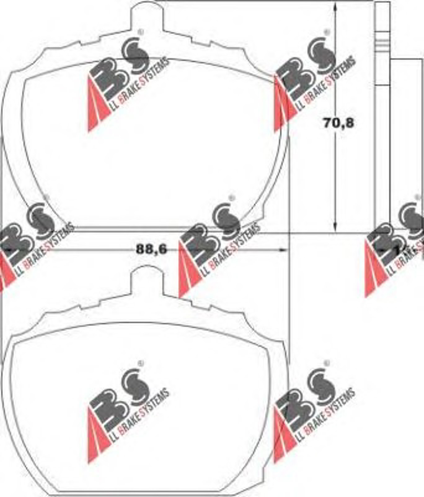 Комплект тормозных колодок дисковый тормоз A.B.S. 36102