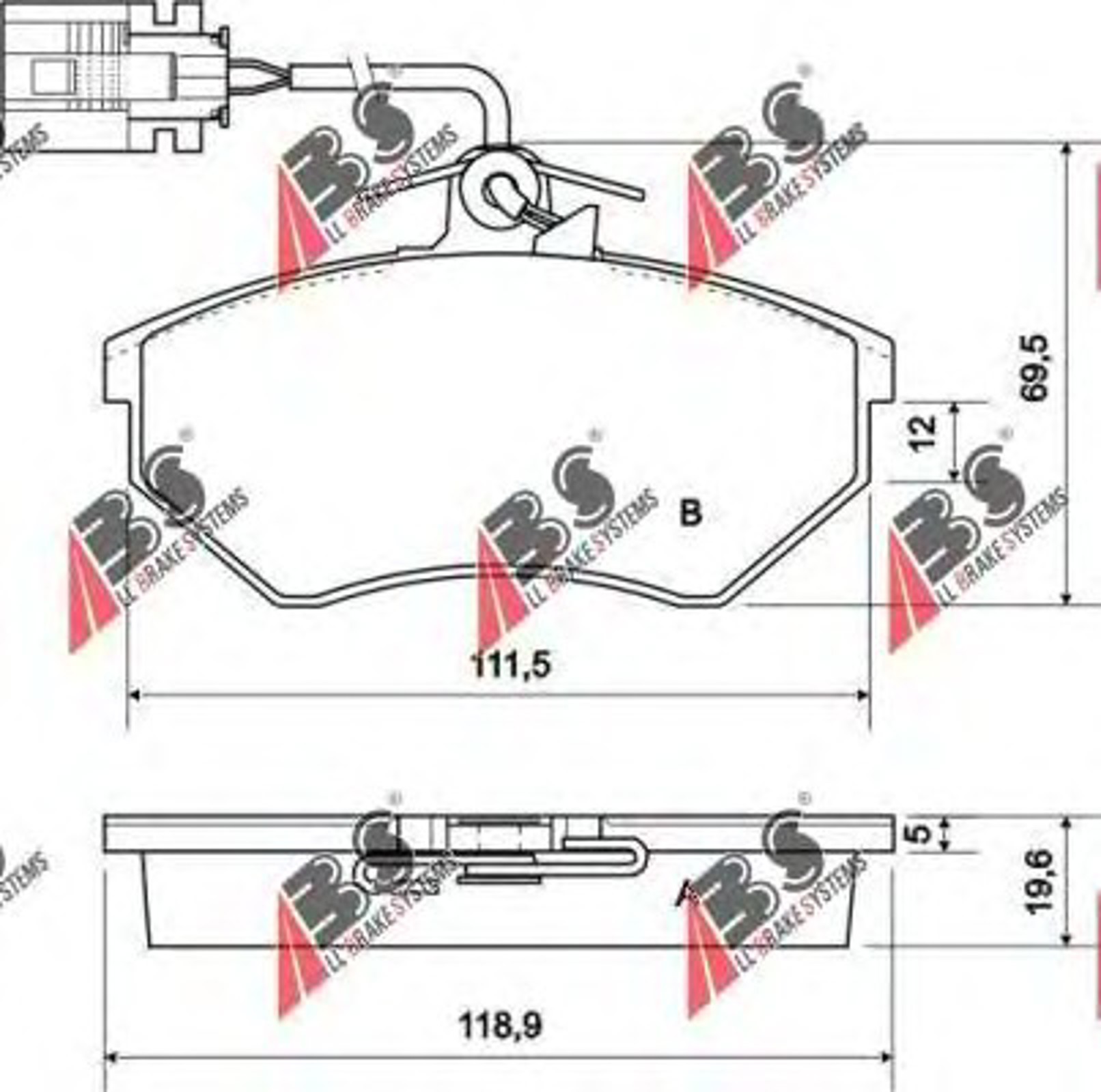 36811 OE A.B.S. Колодки тормозные дисковые