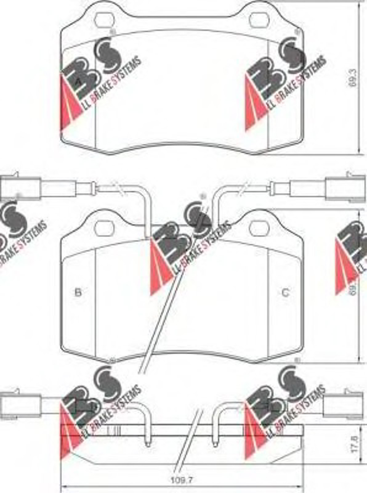 37041 OE A.B.S. Колодки тормозные дисковые