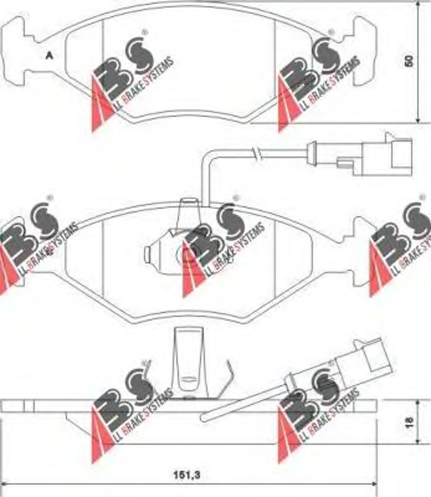 Колодки тормозные дисковые A.B.S. 37121
