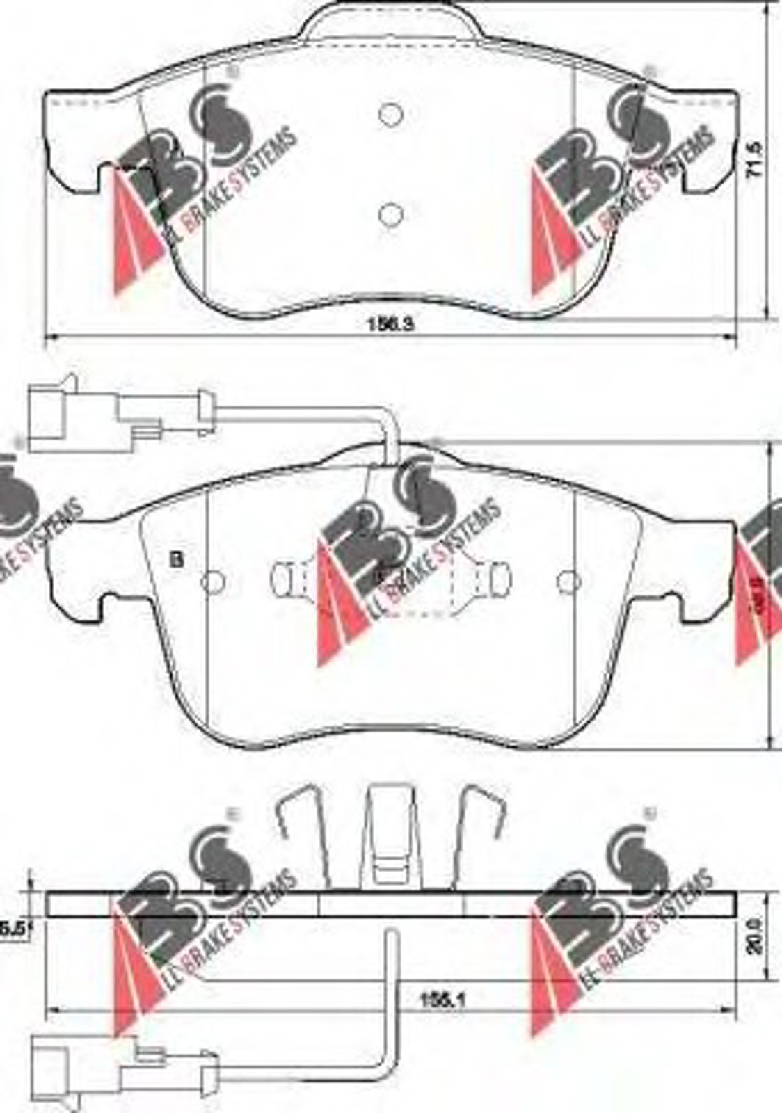 Колодки тормозные дисковые A.B.S. 37485