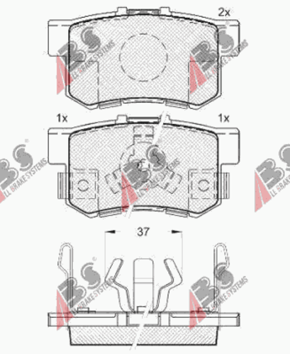 Фото 1 37510 A.B.S. Тормозные колодки