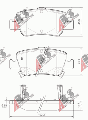 Тормозные колодки A.B.S. 37616