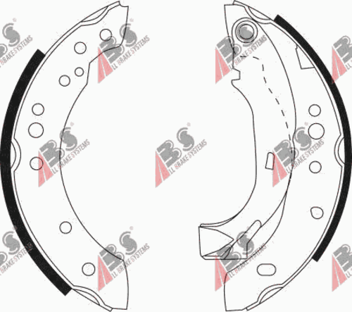9127 A.B.S. Тормозные колодки задние (барабанные)