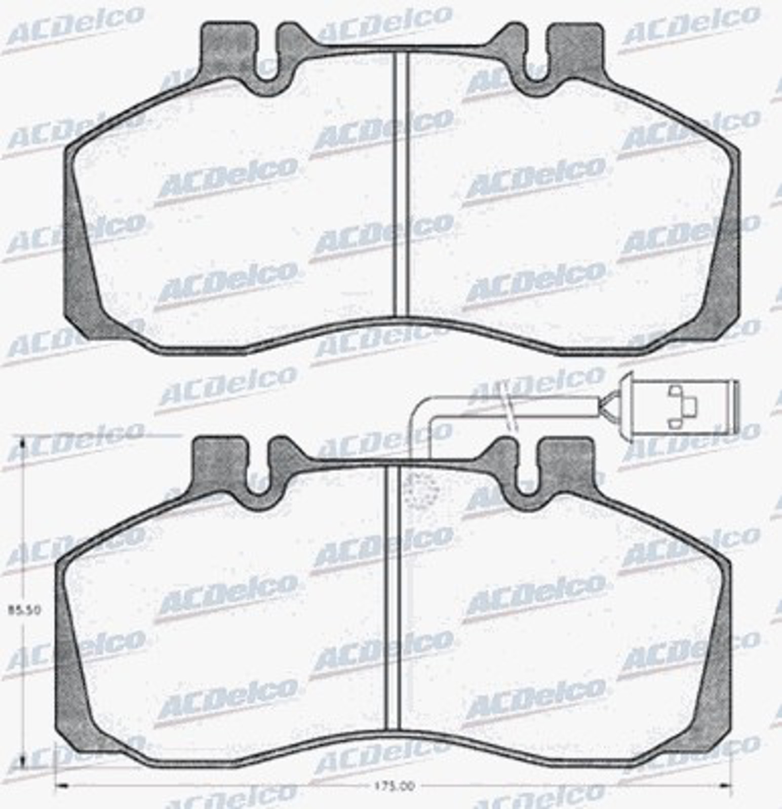 AC058474D AC DELCO Комплект тормозных колодок, дисковый тормоз