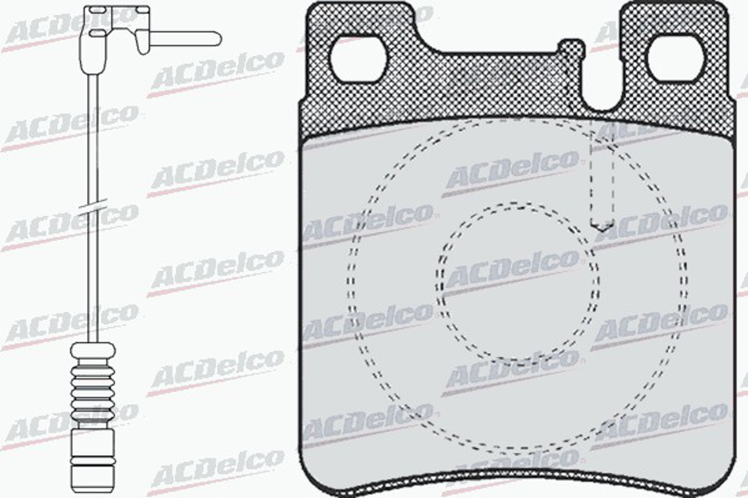 AC058477AD AC DELCO Комплект тормозных колодок, дисковый тормоз