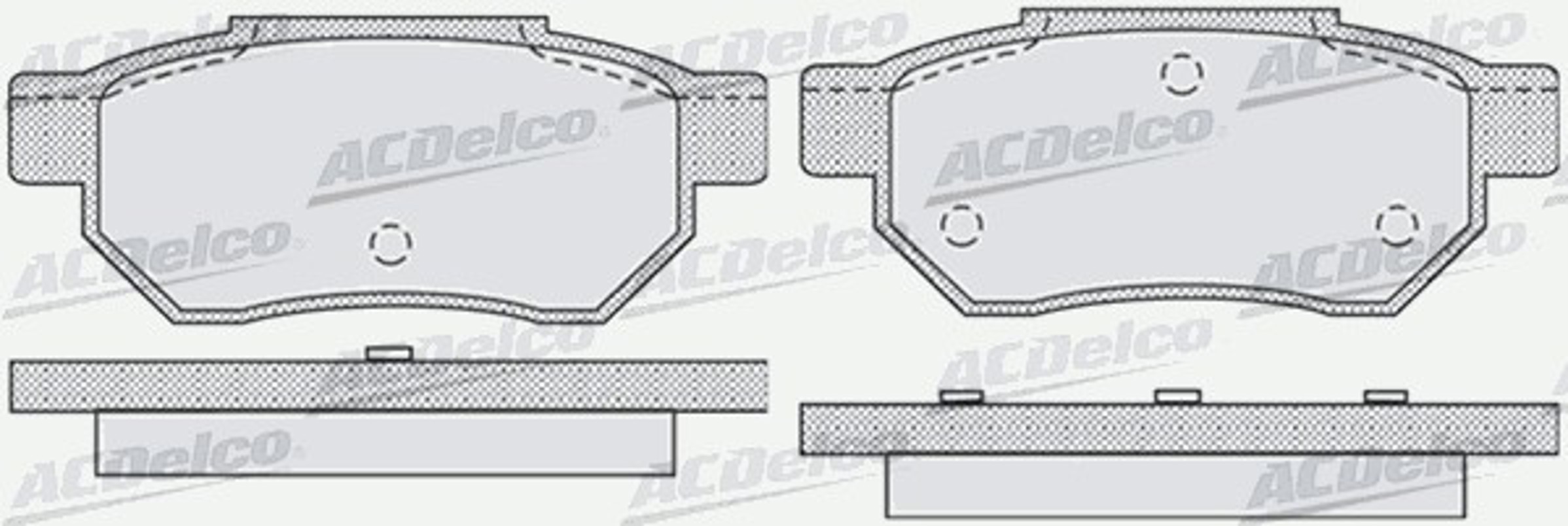 AC058928D AC DELCO Комплект тормозных колодок, дисковый тормоз