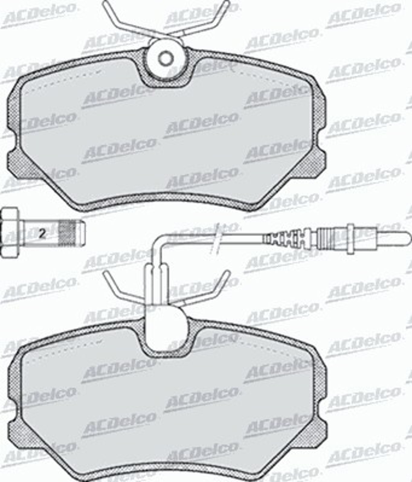 AC443981D AC DELCO Колодки тормозные дисковые