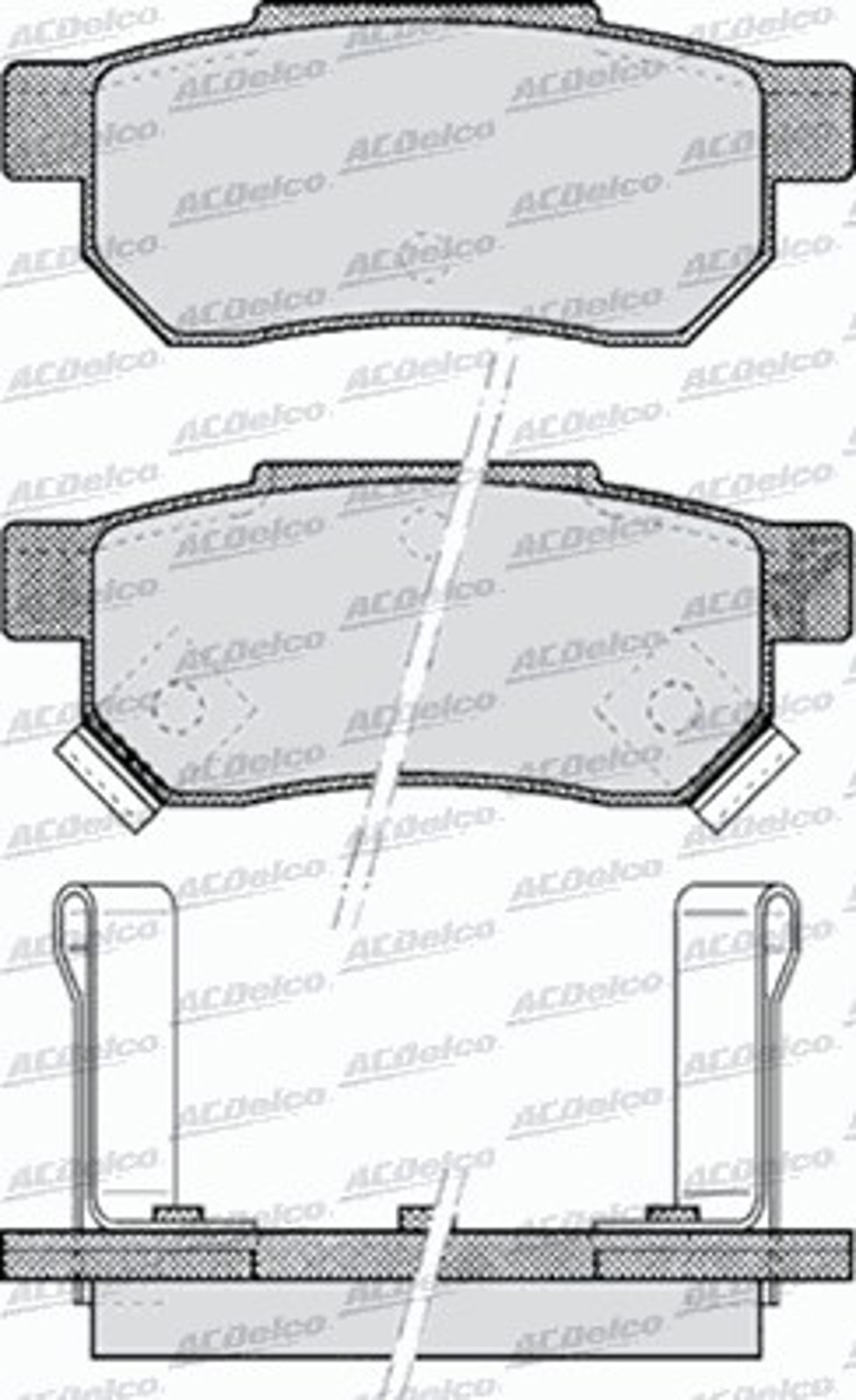 AC456381D AC DELCO Комплект тормозных колодок, дисковый тормоз