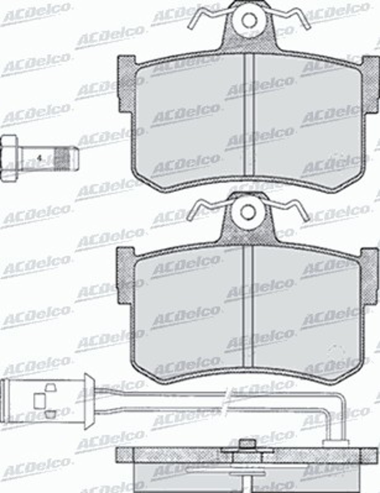 AC490081D AC DELCO Колодки тормозные дисковые