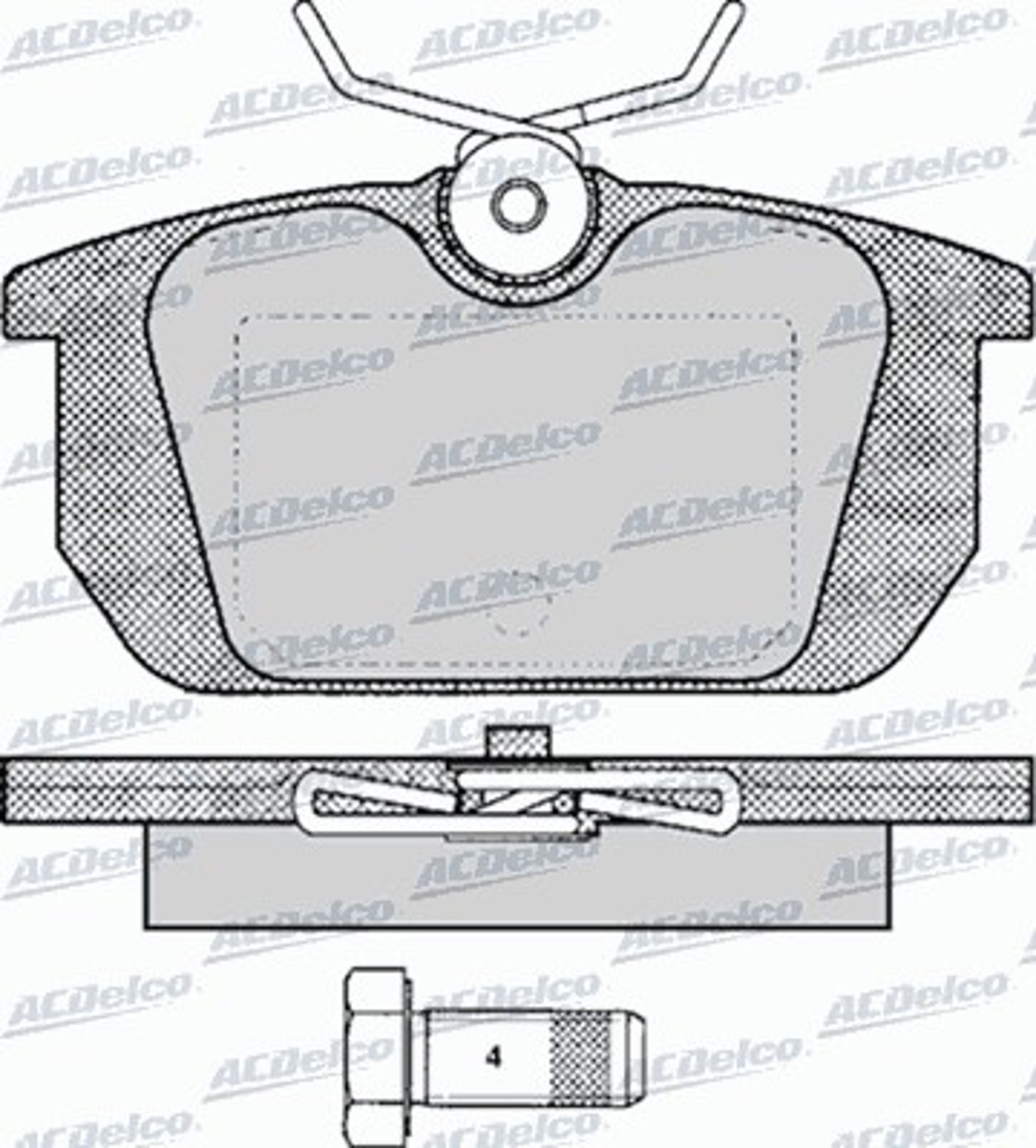 AC493881D AC DELCO Колодки тормозные дисковые