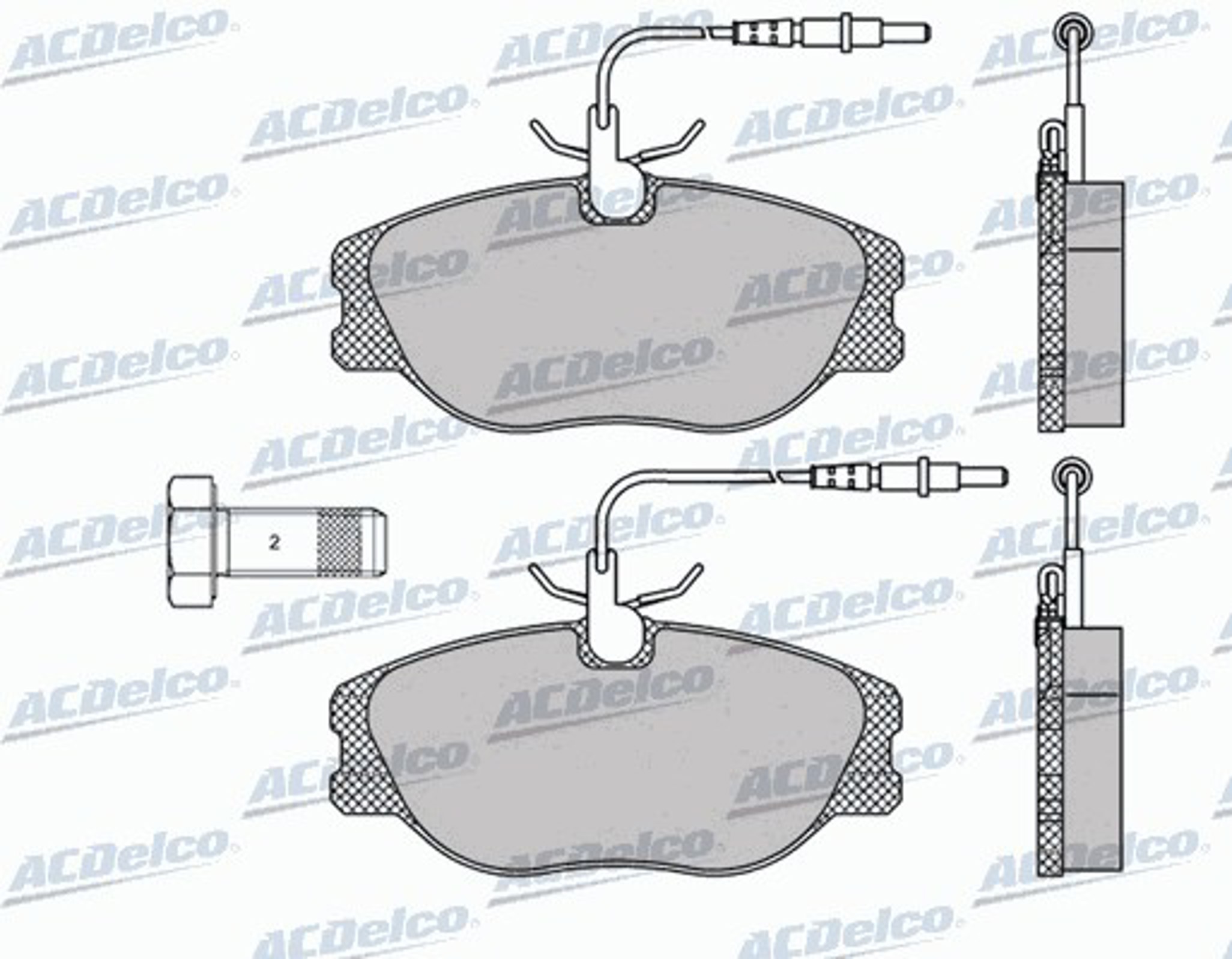 AC629081D AC DELCO Колодки тормозные дисковые