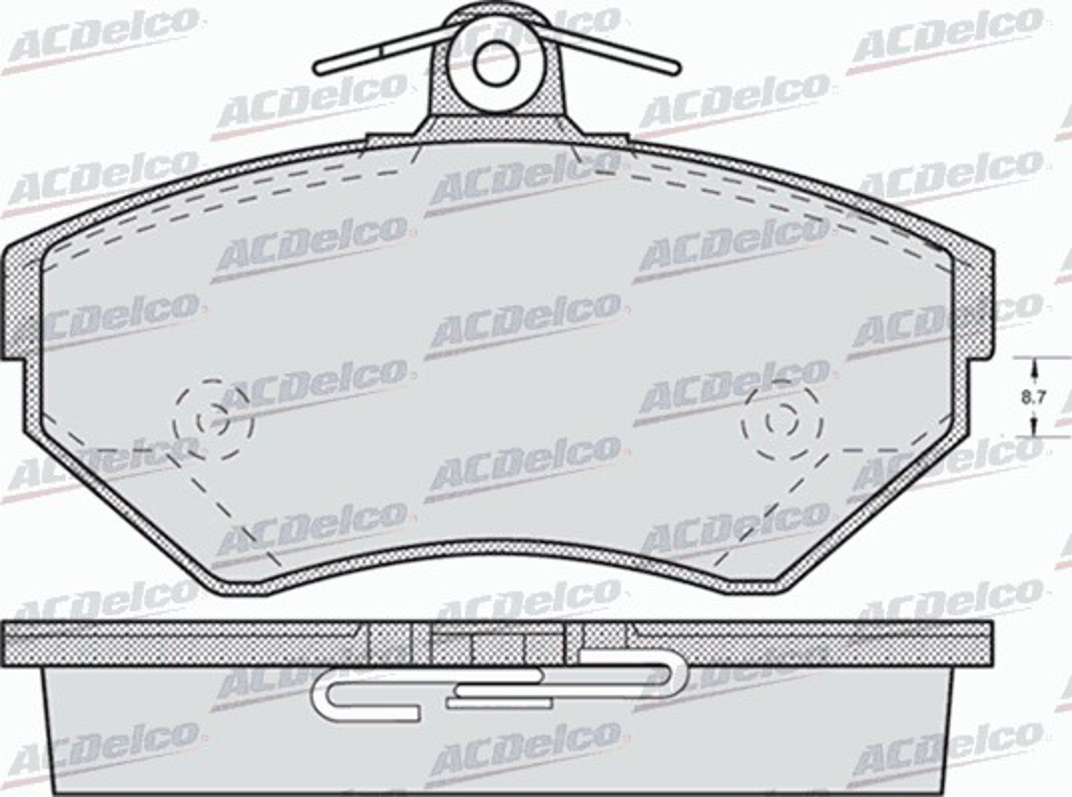 AC647681D AC DELCO Колодки тормозные дисковые