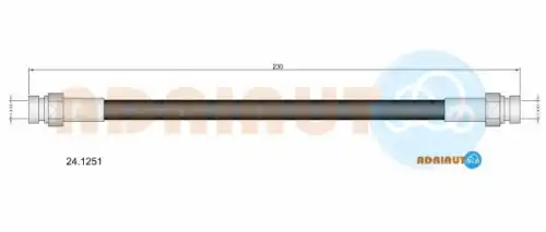 24.1251 шланг тормозной задний левый/правый без abs l230 ADRIAUTO 24.1251