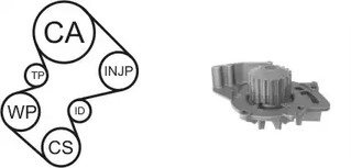 Комплект ремня ГРМ с помпой AIRTEX WPK-169002