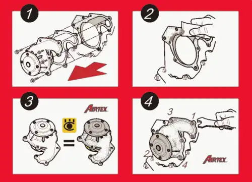 Комплект ГРМ (с помпой) AIRTEX WPK-121203