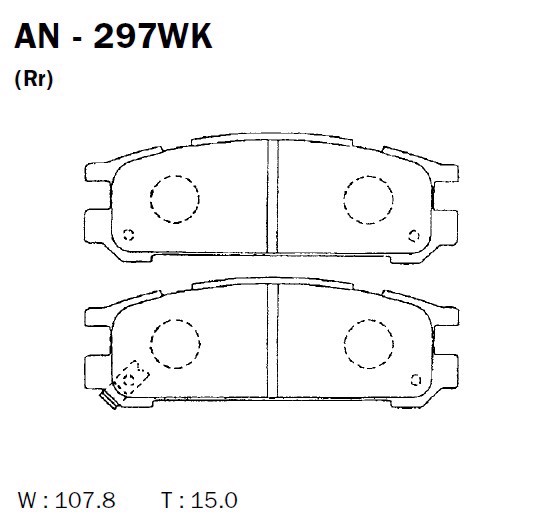 AN-297WK AKEBONO Колодки тормозные дисковые