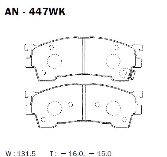 AN-447WK AKEBONO Колодки тормозные дисковые