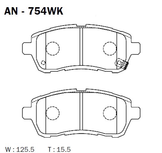 AN-754WK AKEBONO Колодки тормозные дисковые