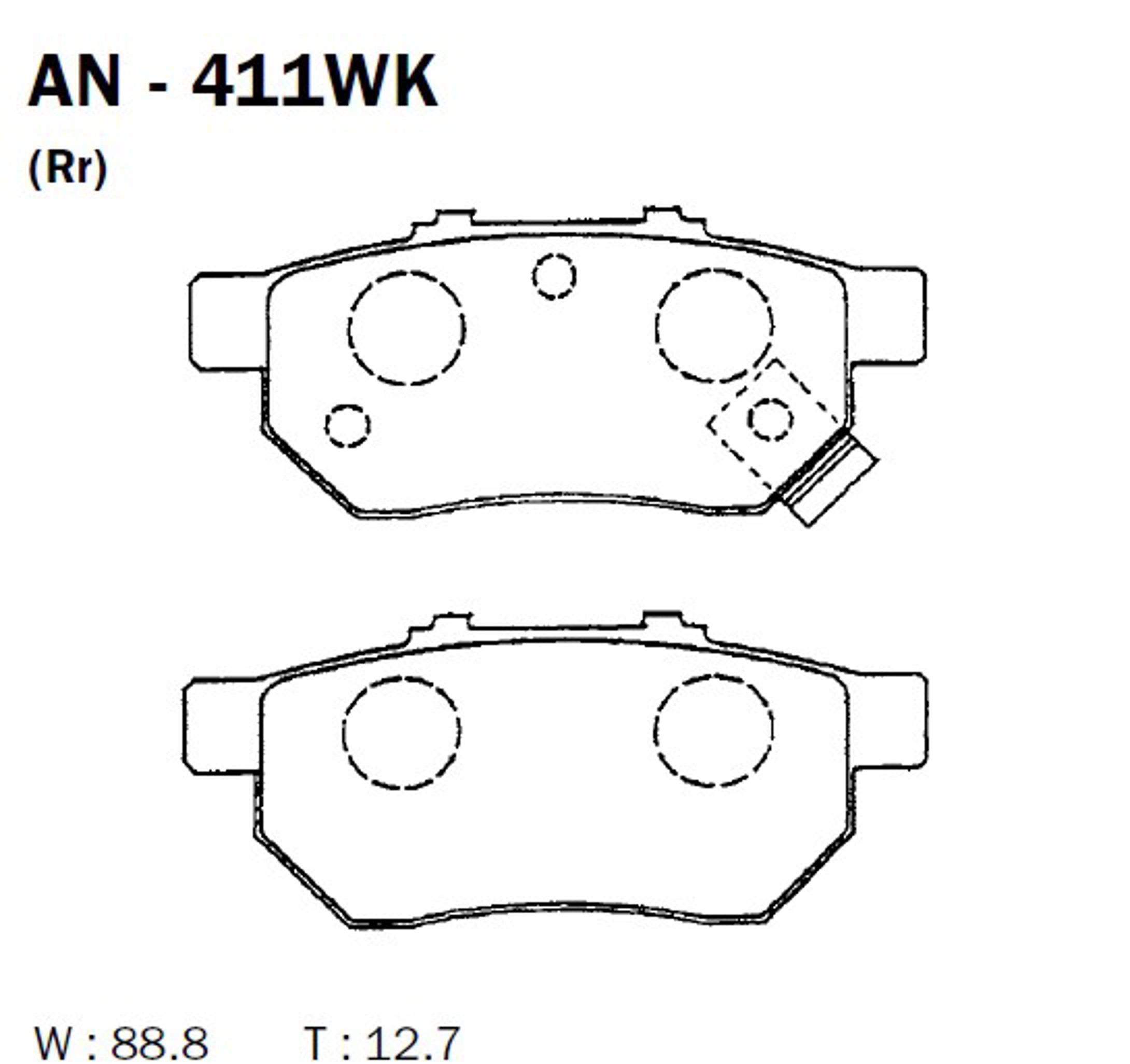 AN-411WK AKEBONO Колодки тормозные дисковые