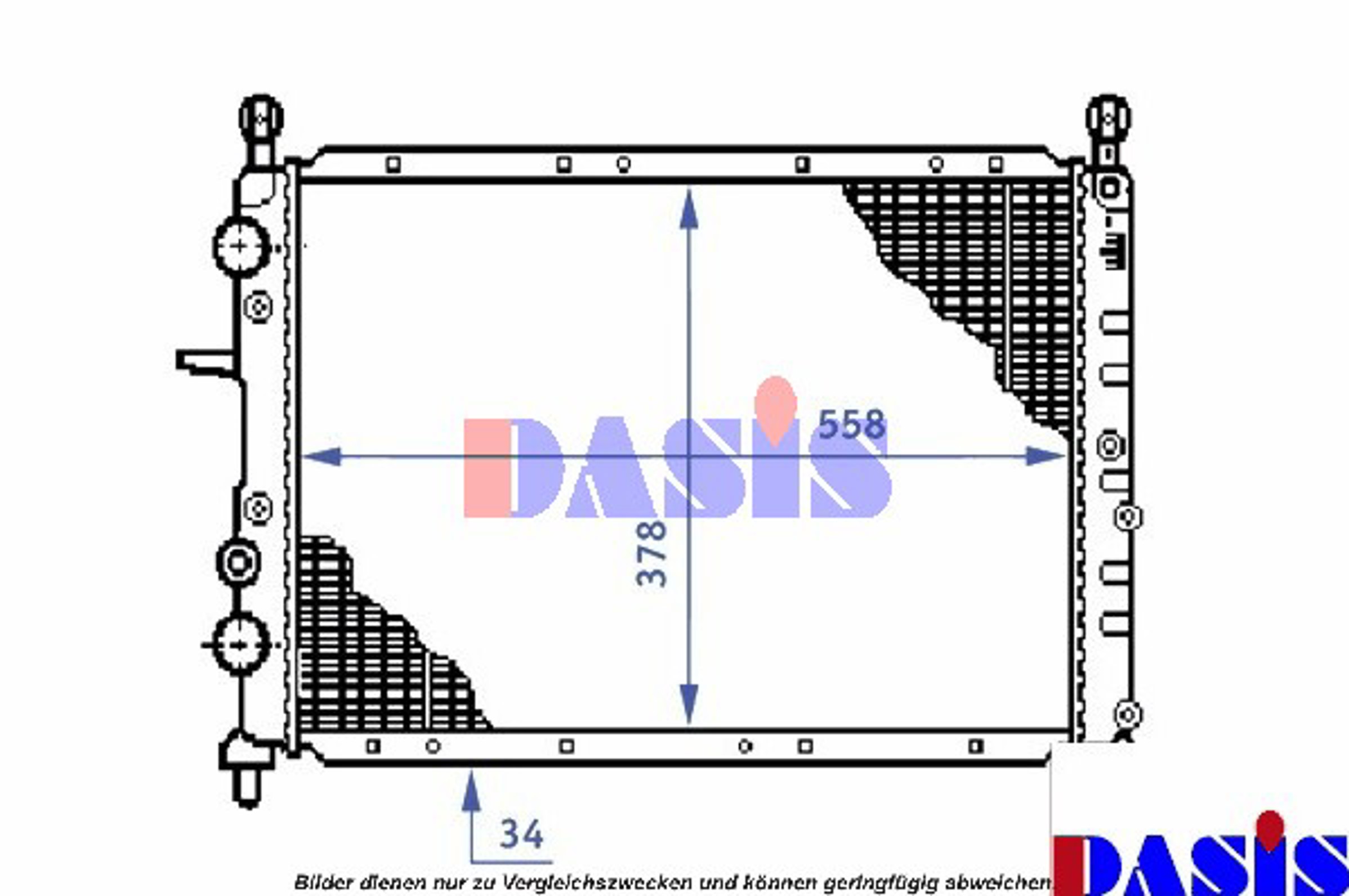 Радиатор системы охлаждения AKS DASIS 080000N