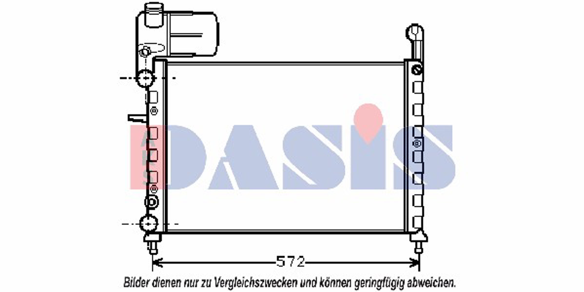 Радиатор системы охлаждения AKS DASIS 080590N